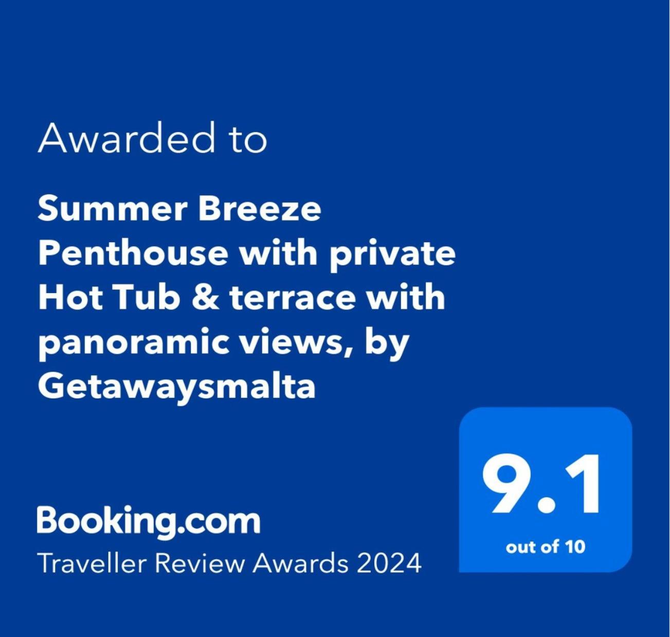 Summer Breeze Penthouse With Private Hot Tub & Terrace With Panoramic Views, By Getawaysmalta Mellieha Exterior photo